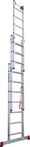 Лестница индустриальная алюминиевая трехсекционная 3x7 ступеней NV5230 Новая высота 5230307