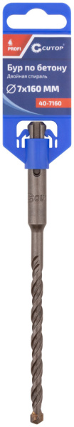 7x100/160 мм Бур по бетону SDS-plus Cutop Profi 40-7160