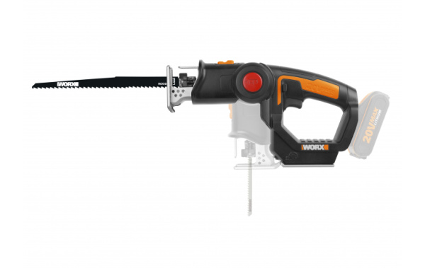 Лобзик-сабельная пила аккумуляторный WORX Axis WX550.9, 20В, без АКБ и ЗУ