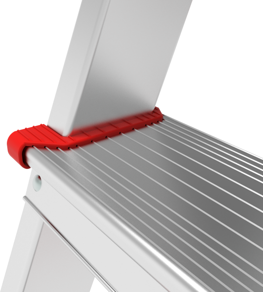 Стремянка профессиональная алюминиевая 2x4 ступени двухсторонняя с площадкой 350х260 мм NV3121 Новая высота 3121204