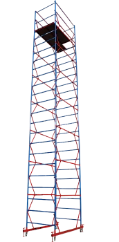 Вышка-тура ВСП стальная 1+7 высота до помоста 8,6 м площадка 1,2x2 м