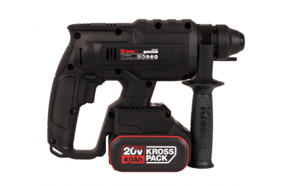 Перфоратор аккумуляторный бесщеточный Kress KU390.4 20В 2 Дж 4Ач х 2 ЗУ 6А кейс