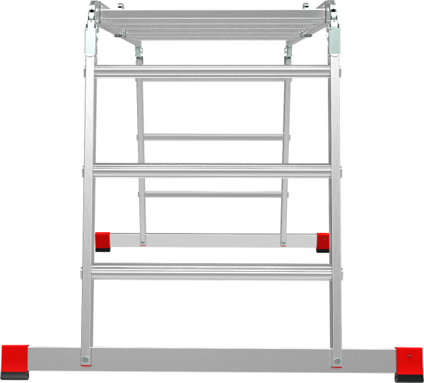 Лестница-трансформер профессиональная 4x3 развальцованных ступеней 80 мм ширина 650 мм NV3325 Новая высота 3325403