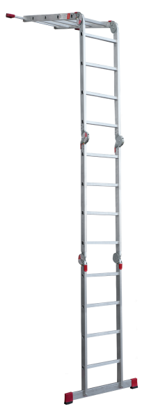 Лестница-трансформер профессиональная 4x4 ступеней с помостом ширина 400 мм NV3330 Новая высота 3330404