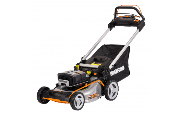 Газонокосилка аккумуляторная самоходная WORX WG761E 80В (20Вх4) 51см 4 х 4Ач BASECAMP 4х1А
