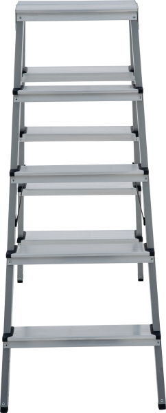 Стремянка алюминий-сталь двухсторонняя 2x5 ступеней NV1140 Новая высота 1140205