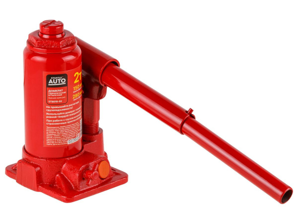 Домкрат гидравлический 2т бутылочный 150-280мм STARTUL AUTO (ST8018-02) (h min 150мм, h max 280мм)