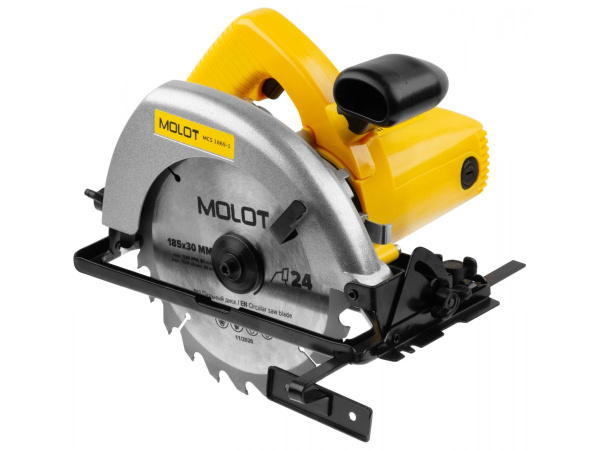 Циркулярная пила MOLOT MCS 1865-1 в кор. (1200 Вт, 185х30 мм, до 65 мм)