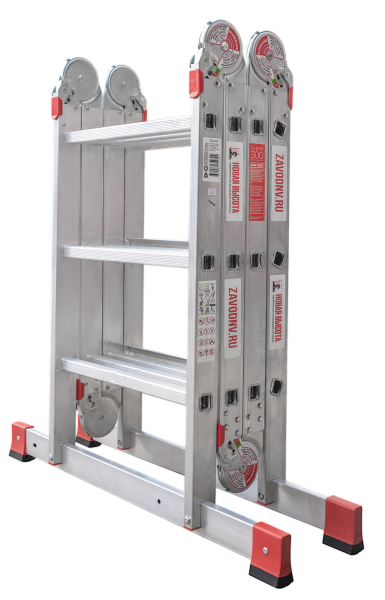 Лестница-трансформер профессиональная 4х3 ступеней 80 мм ширина 500 мм NV3324 Новая высота 3324403