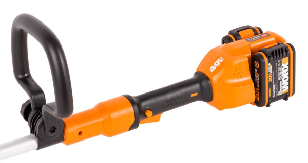 Триммер аккумуляторный WORX WG183E, 40В, 33 см, 2Ач х 2, двойное ЗУ