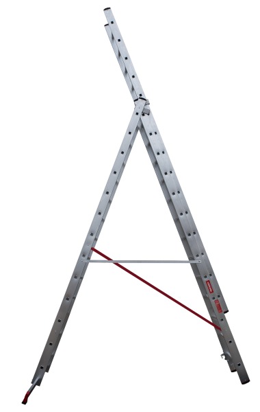 Лестница профессиональная алюминиевая 3х13 ступеней трёхсекционная NV3231 Новая высота 3231313