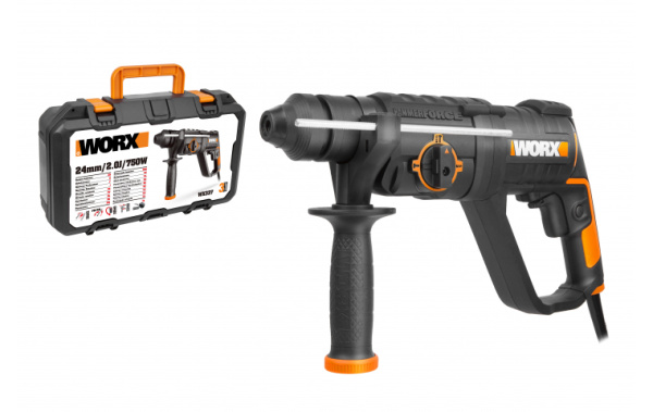 Перфоратор WORX WX337, 750Вт, 2Дж, 3 режима, SDS+, кейс