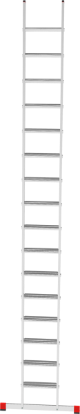 Лестница индустриальная алюминиевая односекционная 16 развальцованных ступеней 80 мм NV5214 Новая высота 5214116