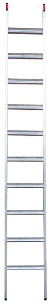 Лестница профессиональная алюминиевая односекционная 10 развальцованных ступеней NV3214 Новая высота 3214110