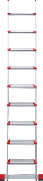 Лестница профессиональная алюминиевая односекционная 9 ступеней 130 мм NV3217 Новая высота 3217109