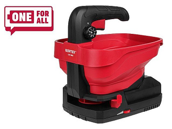 Аккумуляторный разбрасыватель WORTEX CSP 1805 в кор. ALL1 XLT SOLO в кор. 18 В, шир. 5м, конт. 3 л.