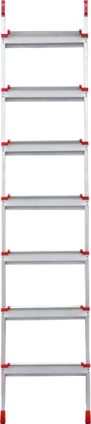 Лестница профессиональная алюминиевая односекционная 7 ступеней 130 мм NV3217 Новая высота 3217107