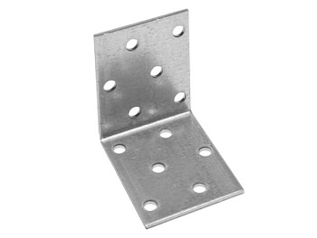 40х50х50 мм Уголок крепежный равносторонний KUR белый цинк (30 шт.)