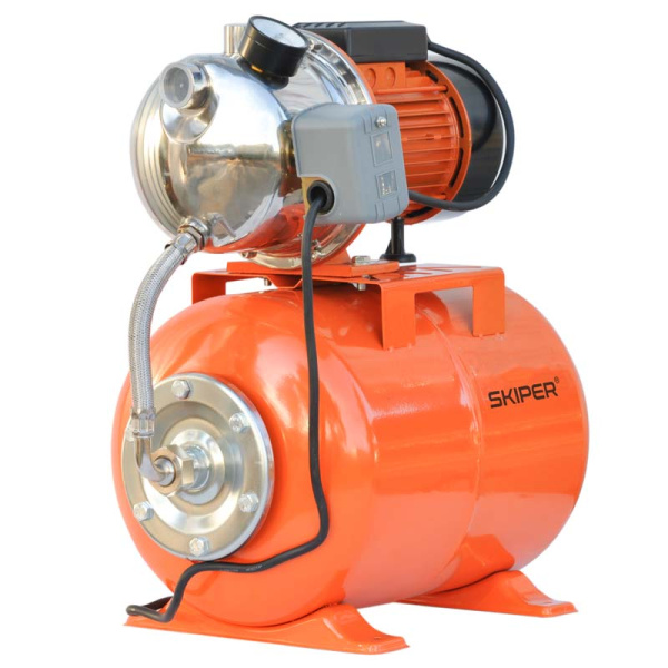 Станция водоснабжения автоматическая Skiper JET120S (1300 Вт, 3600 л/ч, 24 л, нерж)