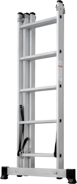 Лестница алюминиевая трехсекционная 3x5 ступеней NV123 Новая высота 1230305