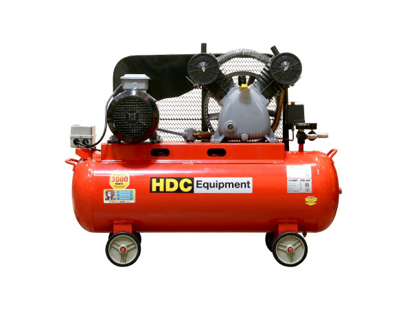 Компрессор HDC HD-A103 (600 л/мин, 10 атм, ременной, масляный, ресив. 100 л, 380 В, 3.30 кВт)