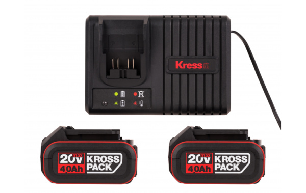 Комплект Kress KAD21: батарея аккумуляторная 20В 4Ач х 2шт зарядное устройство 6А 1шт