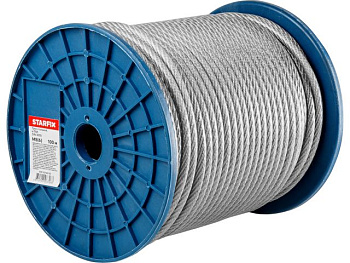 6(8) мм Трос стальной в ПВХ DIN 3055 (бухта 100 м)