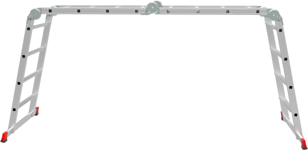 Лестница-трансформер профессиональная 4x4 развальцованных ступеней 80 мм ширина 650 мм NV3325 Новая высота 3325404