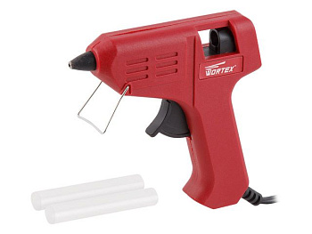 Пистолет клеевой WORTEX GG 0710-2 в блистере + 2 клеевых стержня 