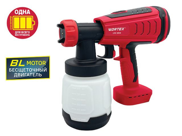 Аккум. краскораспылитель WORTEX CPS 1808 в кор. ALL1 