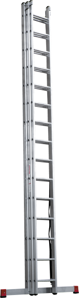 Лестница алюминиевая трехсекционная 3x15 ступеней NV123 Новая высота 1230315