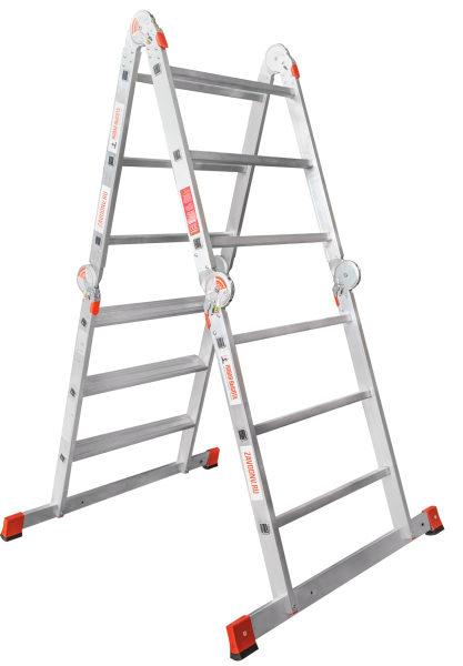 Лестница-трансформер профессиональная 4x3 ступеней 80 мм с помостом ширина 650 мм NV3335 Новая высота 3335403