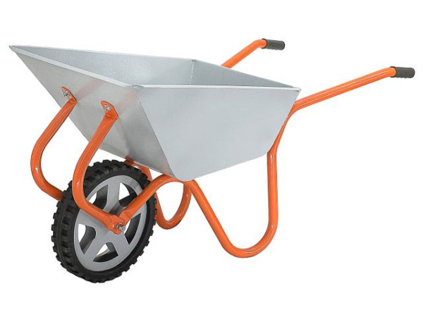 Тачка строительно-садовая ТССР-1 (120л, 240 кг, одноколесная, литая резина 380х70мм, вес 15 кг) (пр-во РБ) (КОМ)