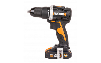 Аккумуляторный шуруповерт бесщеточный WORX WX102, 20В, 60Нм, 2Ач х 2, кейс