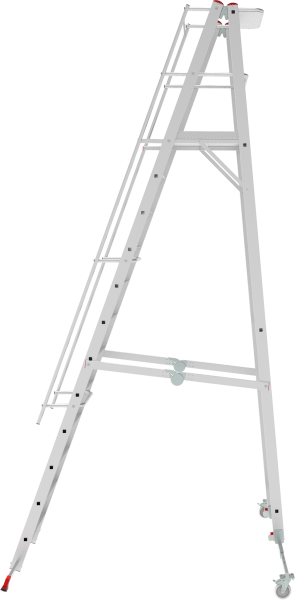 Индустриальная передвижная складная лестница-стремянка с платформой 12 ступеней NV5540 Новая высота 5540112