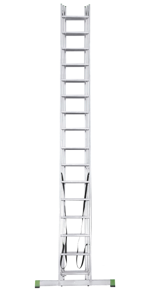 Лестница алюминиевая трехсекционная 3x16 ступеней NV223 Новая высота 2230316