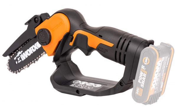 Мини-пила цепная аккумуляторная WORX WG324E.9, 20В, 12см, без АКБ и ЗУ