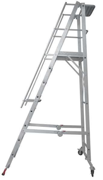 Индустриальная передвижная складная лестница-стремянка с платформой 8 ступеней NV5540 Новая высота 5540108