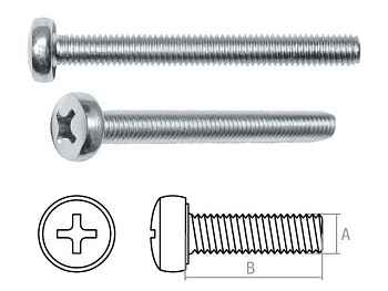 5x60 мм Винт полусф. головка цинк DIN 7985 неполн.резьба (250 шт.)