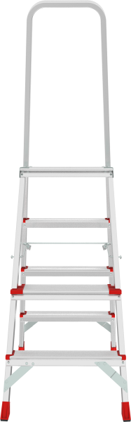 Стремянка профессиональная алюминиевая 4 ступени с большой площадкой NV3130 Новая высота 3130104