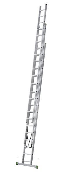 Лестница алюминиевая трехсекционная 3x17 ступеней NV223 Новая высота 2230317