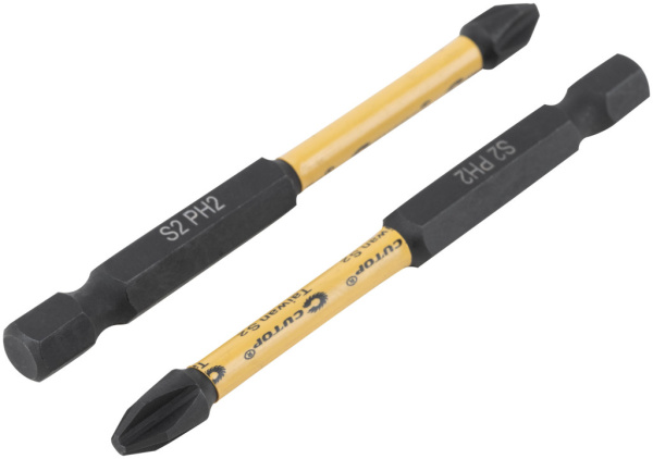 PH 2х75 мм Набор торсионных бит (2 шт.) Cutop Profi PLUS 84-928