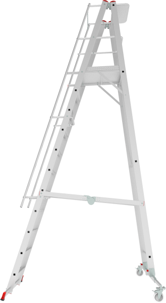 Индустриальная передвижная складная лестница-стремянка с платформой 11 ступеней NV5540 Новая высота 5540111