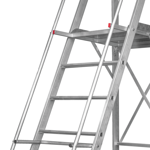 Индустриальная передвижная складная лестница-стремянка с платформой 8 ступеней NV5540 Новая высота 5540108