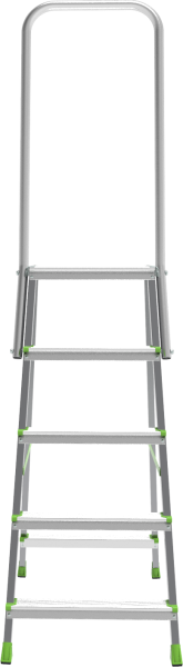 Стремянка алюминий-сталь 5 ступеней c дугой безопасности 800 мм NV2136 Новая высота 2136105