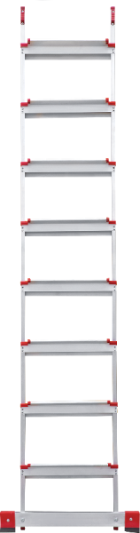 Лестница профессиональная алюминиевая односекционная 8 ступеней 130 мм NV3217 Новая высота 3217108