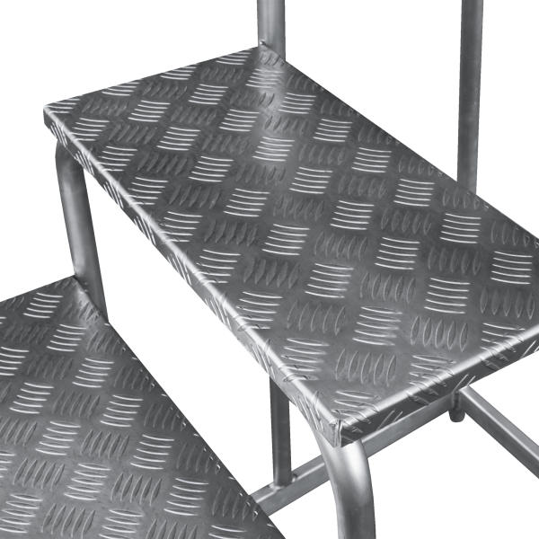 Подставка монтажная профессиональная с 4 широкими ступенями 240 мм и поручнем NV3711 Новая высота 3711104