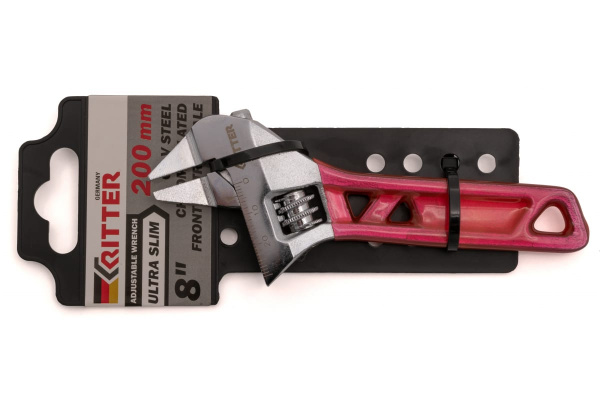 Разводной ключ 200 мм укороченная рукоятка Ultra Slim CR-V  Ritter HT572200