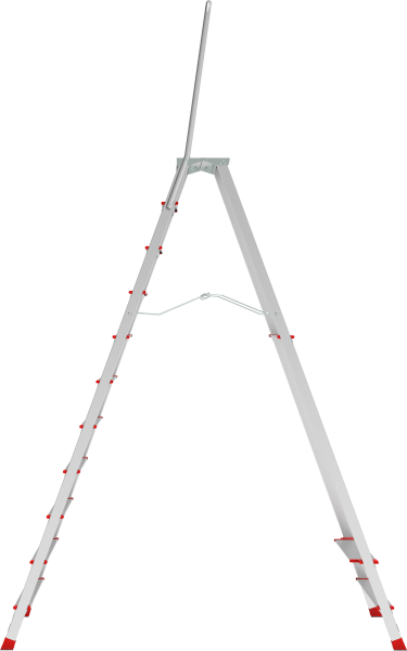 Стремянка профессиональная алюминиевая 11 ступеней площадка 350х260 мм дуга безопасности 800 мм NV3136 Новая высота 3136111