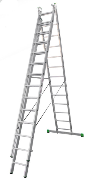 Лестница алюминиевая трехсекционная 3х13 ступеней NV223 Новая высота 2230313